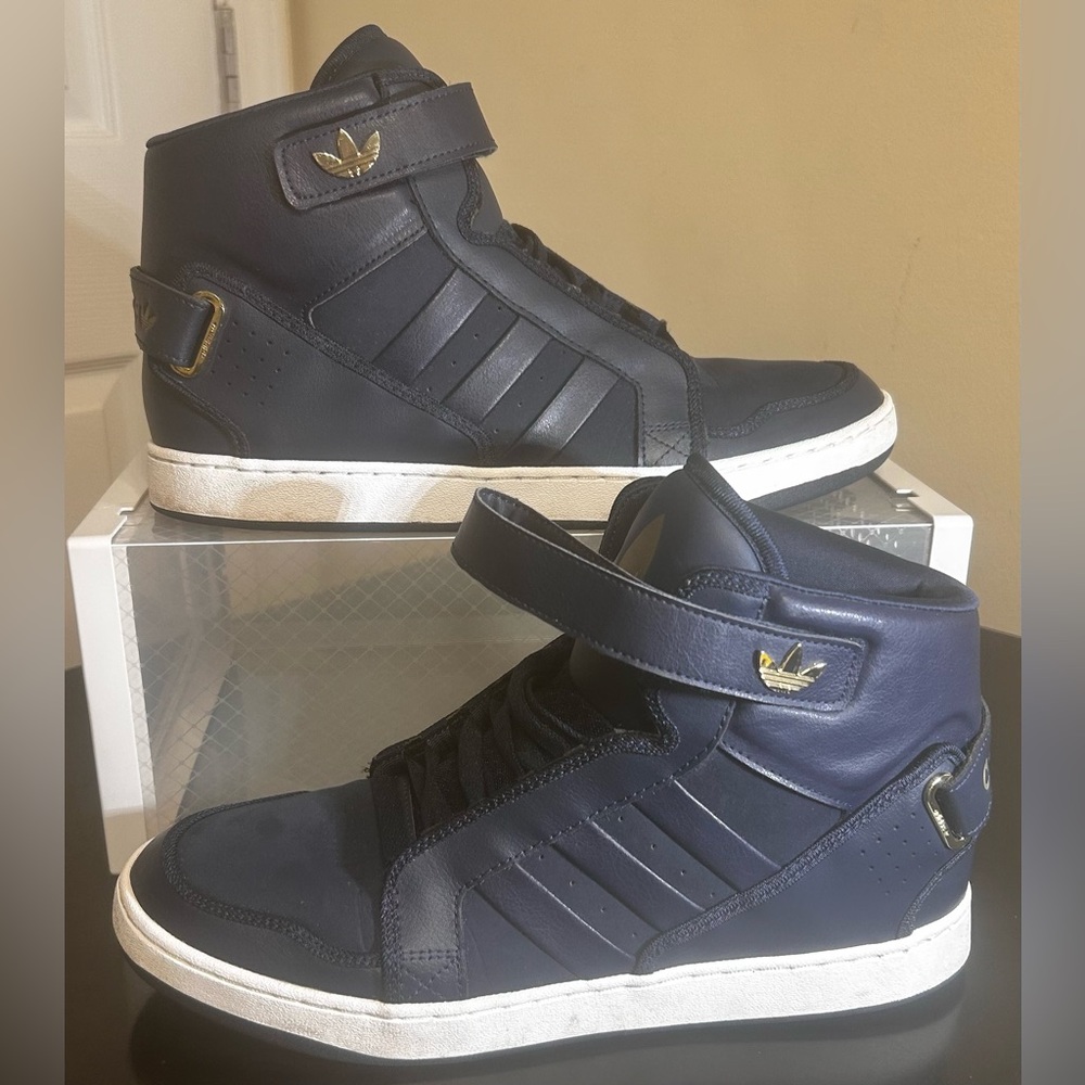 Adidas Men's AR 3.0 Mid Indigo/Gold Metallic/Sneakers - Picture 5 of 12